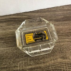 Vtg Glass Advertising Ashtray